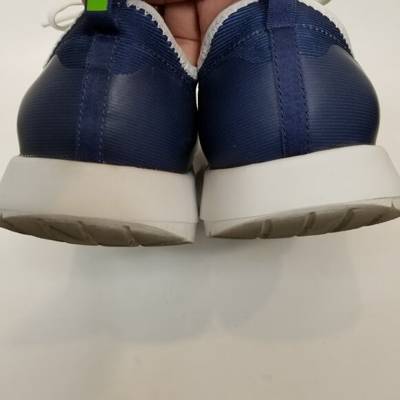 Oofos Men's OOmg Sport Low Shoes US 12 / EU 45 White Navy Recovery 09012023-14 - Picture 6 of 9